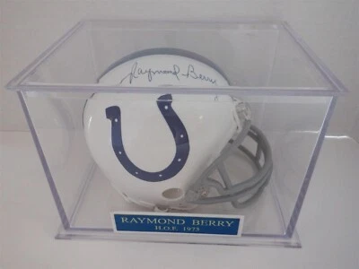 RAYMOND BERRY Baltimore Colts Signed Autographed Mini Helmet in case - Image 1 of 4