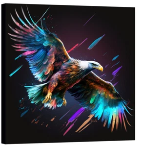 der Flug des Adlers art Pop Modern Bild Top Wandbild Aktuell Kunst UC8 - Picture 1 of 2