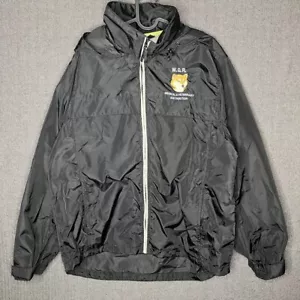 Steve Barrys Windbreaker Men's Medium Black Embroidered Shiba Inu Dog Cute - Picture 1 of 8