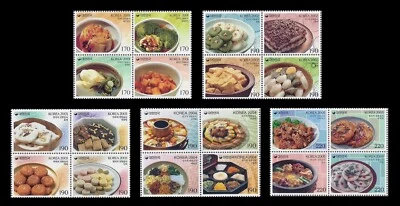Корея Южная 2001 ~ 2005 «Koean Food Series (1-й ~ 5-й)» 5 блоков - Изображение 1 из 4