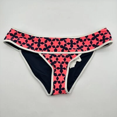 Aerie Swim Bikini Bottom Womens S Pink Blue Geometric Star Nylon Stretch - Image 1 of 4