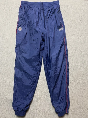 US Soccer Federation Mens Track Pants Size XL Lined Heavy Blue Tapered Cover