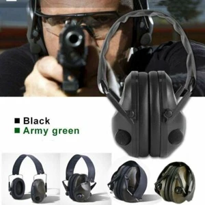 Folding Electronic Ear Muffs Noise Blocking Shooting Hearing Safety Protector - Picture 1 of 14