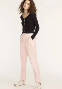 NWT J. Crew Women's Tie-Waist Straight Leg Camp Pant - Light Pink - Size Medium - Picture 1 of 4