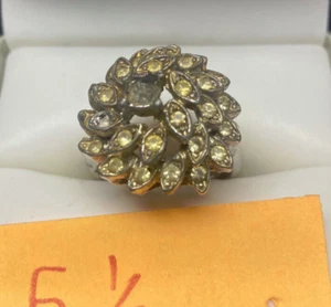 Vintage  Ring Size 5 1/2 some missing stones - Picture 1 of 3
