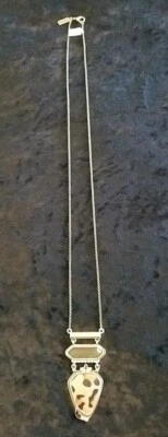 Collar Largo 30" Silpada KR "GO WILD" Piel de Vaca Cristal Latón KRN0087 Foto 1 de 4