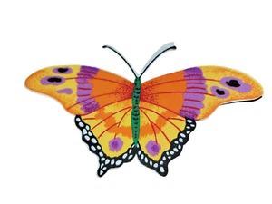 Parche naranja púrpura ala larga mariposa hierro 5,75" nuevo - Imagen 1 de 3