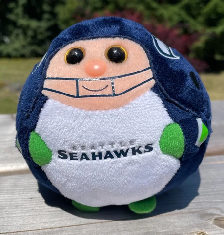Seahawks ty beanie baby ball 2012 plush player NFL football soft toy. No tag Cover