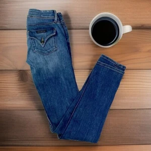 Pantalones de mezclilla oscuros elásticos ajustados Collin para mujer Hudson talla 24 - Imagen 1 de 10