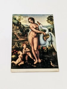 Vtg Postcard Leonardo: Leda With The Swan - Picture 1 of 3