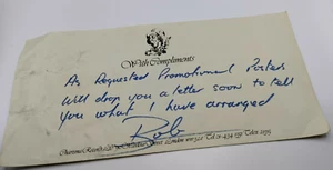Charisma Records Ltd UK Letterhead signed MUSIC EPHEMERA - Picture 1 of 5