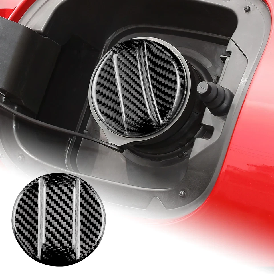 Fuel Gas Tank Filler Cap Cover Carbon Fiber For Hyundai HD55 HD65 78 Loniq Kona - Image 1 of 4