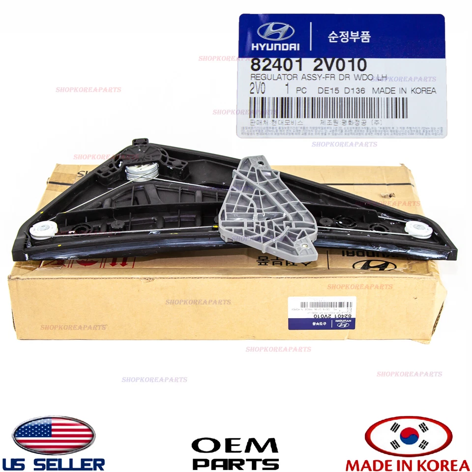 Regulador de ventana eléctrica genuino OEM puerta izquierda lado del conductor 12-17 Hyundai Veloster Foto 1 de 4