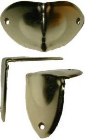 Trunk Knee Clamp - Brass Plated - TRUNK CHEST STEAMER ANTIQUE bracket Cover