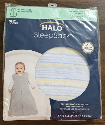 ODOR Boy Size Small Birth-6 Months Halo SleepSack Wearable Blanket Blue Striped - Image 1 of 3