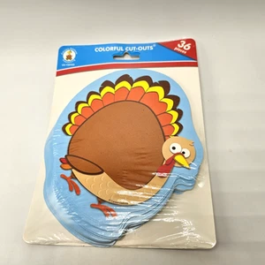 Vintage Carson Dellosa Thanksgiving Türkei bunte Ausschnitte Ausschnitte 6" 36 - Bild 1 von 4