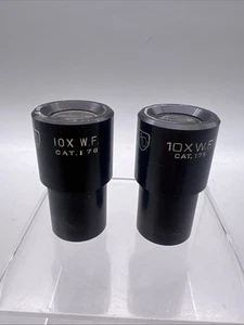 Pair of American Optical (AO microscope eyepiece 10X W.F. #176 I02 - Picture 1 of 6