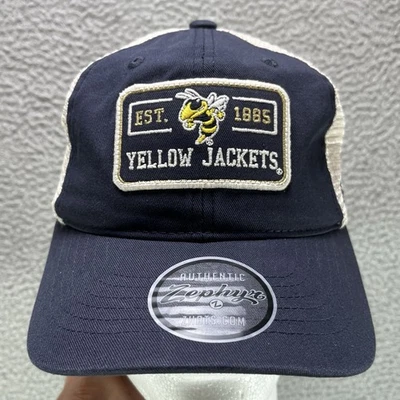Zephyr Georgia Tech Yellow Jackets Trucker Hat Cap Adult Adjustable One Size NWT - Image 1 of 4