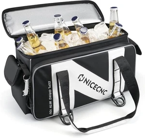 NICECNC - 16L Black Motorcycle Saddlebag Cooler Bag - Picture 1 of 8