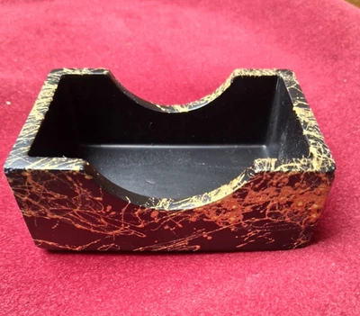 Resin trinket box with Black / Gold marble effect finish - Image 1 of 4