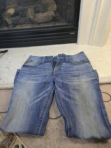 ARIAT M4 Low Rise Boot Cut Jeans Men's Size 33x30 Medium Wash Work Denim - Picture 1 of 13