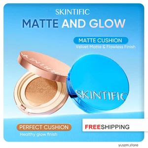 SKINTIFIC Velvet Matte and Glow All Perfect Cushion Long Lasting - FREE SHIPPING - Picture 1 of 28