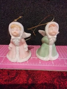 Bezauberndes 2er Set Geschenkco inkl. Ornament Glocke Engel im Wintermäntel *Vintage* - Bild 1 von 4