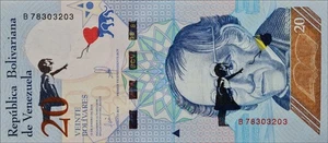 BANKSY * 20 bolívares * Billete real * Dismaland 2015 * Certificado * Sello - Imagen 1 de 10