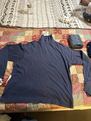 Suéter Vintage Marithe Francois Girbaud Azul Algodón Cuello Tortuga Grande Foto 1 de 4