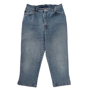 Ralph Lauren Jeans Co. Womens Sz 12 Medium Wash Cropped Denim Jeans Straight Leg - Picture 1 of 11