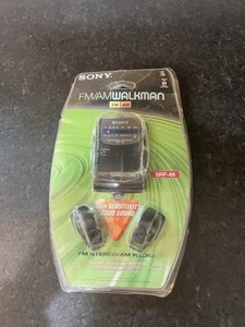 Sony SRF-49 FM / AM Walkman Portable Radio w/ Headphones - Picture 1 of 17