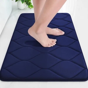 Foam Bathroom Rugs Ultra Soft Non Slip Bath Mat Water Absorbent and Machine Was - Picture 1 of 9