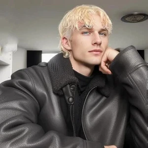 Shaved Sides Mullet Human Hair Wigs For Man Boy Cut 613 Blonde Full Lace Wigs - Picture 1 of 10