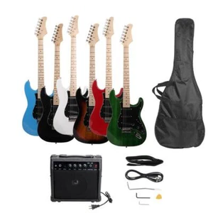 Full Size 39" 6 Colors Electric Guitar with Amp,Case,Accessories Pack Beginner - Picture 1 of 22
