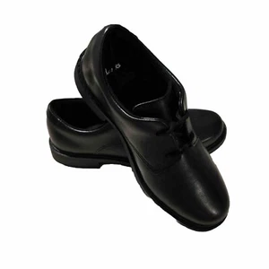 Clarks Deon Style School Shoes Junior Boys Size 13.5M Black Leather Lace Up NEW - Picture 1 of 2