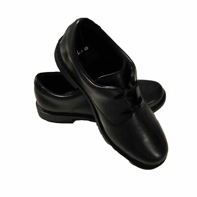 Clarks Deon Style School Shoes Junior Boys Size 13.5M Black Leather Lace Up NEW - Image 1 of 2