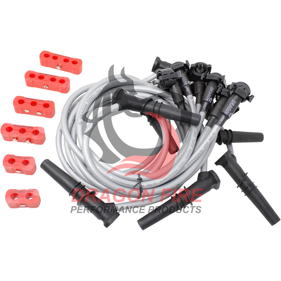 Juego de cables de bujía Dragon Fire 40 ohmios para 94-99 Ford Lincoln Mercury 4,6 L V8 Foto 1 de 4