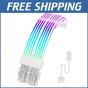 2 x 8Pin RGB PCIe Cable with Integrated Lighting - Elevate Your Gaming Setup - Picture 1 of 11