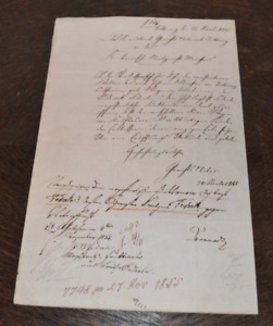 Schreiben 1855 Gerichts-Notariat Tettnang an Stadtgericht München gestempelt