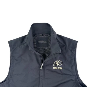 University Colorado Vest Men Small Black Buffaloes Team CU Boulder Buffs Jacket - Picture 1 of 11