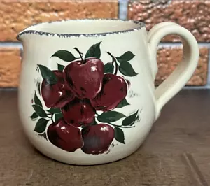 Home And Garden Party Stoneware 2003 Apple Pattern Creamer 3 3/4" Tall - Picture 1 of 4