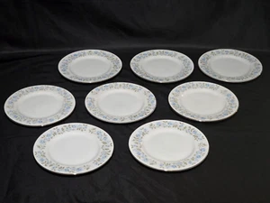 Vintage NORLEANS 6.25" Bread / Dessert Plate BLUE BELL Pattern - Set Of 8 - Picture 1 of 4