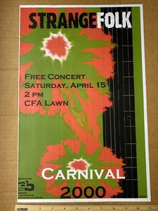 Strangefolk Concert Poster from April 15, 2000 @ Carnegie Mellon, Pittsburgh, PA - Picture 1 of 4