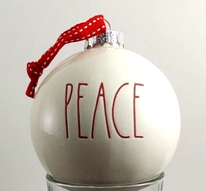Rae Dunn Artisan Collection by Magenta 4" Round Peace Christmas Ornament - Picture 1 of 9