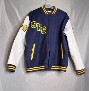 Stafford Indians High School Jacket Mens 3XL Wool Leather Varsity Bomber #54 - Picture 1 of 14