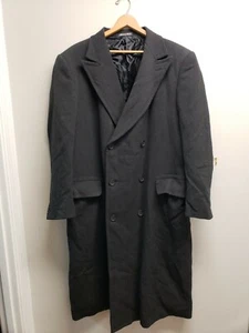 Giorgio Armani Neiman Marcus black 100% Virgin Wool Overcoat size 44 Regular - Picture 1 of 9