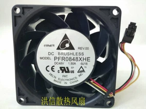 Ventilador de refrigeración Delta PFR0848XHE -9J18 DC48V 1.50A 8038 4 hilos alto volumen de aire 1 pieza - Imagen 1 de 5