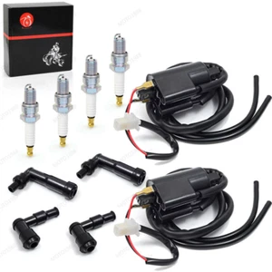 Ignition Coil Spark Plug With Cap Kit For Yamaha Motorcycle XJ550 1981 1982 1983 - Picture 1 of 10