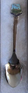 #66) SILVER PLATED TEA SPOON LYMINGTON PORT TOWN SOLENT HAMPSHIRE ENGLAND - Picture 1 of 2