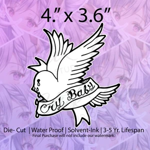 Lil Peep Crybaby Lover Artist Pigeon sticker vinyl decal car bumper sticker - Picture 1 of 1